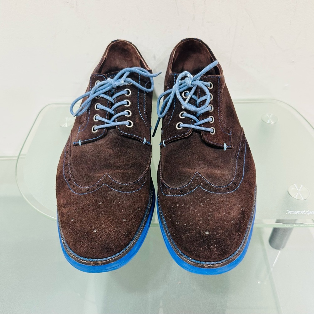 Donald J Pliner Shoes Oxford Mens Size 12 M Brown Suede - Picture 4 of 10